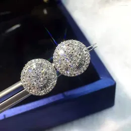 Stud Earrings Fashion Luxury Women's With Brilliant Crystal Cubic Zirconia Statement Accessories For Party Jewelry Gift