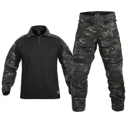 Pantolon Us AB Boyutu Askeri Set Taktik Kamuflaj Tekdüze Giyim Takımları Erkekler Ordu Savaş Paintball Airsoft CS Eğitim Kargo Pantolon