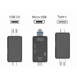 Новый 2024 чтения карт USB 3.0 Type C к SD Micro TF SD Адаптер для аксессуаров для ноутбуков OTG CardReader Smart Memory SDOTG CardReader Smart Card
