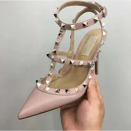 Toe Valentino Valentine Sandals 6cm 8cm 8cm 10cm High Heels Heels Shoes Platform Plategs Wedding Shoes Party Black Fashion Girls Sexy Pink Pink Color 7vj7