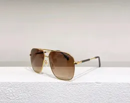 نظارة شمسية مربعة تجريبية Goldbrown مظللة الظلال الظلال 1206 Sonnenbrille Wrap Occhiali da Sole UV مع Box3900429