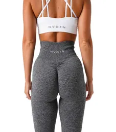 Yoga -Outfit NVGTN gesprenkeltes Scrunch nahtloser Leggings Frauen weiche Workout Strumpfhosen Fitness Outfits Yoga Hosen Fitnessstudio T23023135971