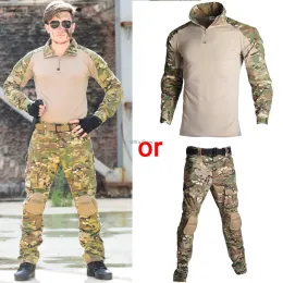 Pantolon avcılık taktik multicam airsoft çekim tişört veya pantolon paintball eğitimi savaş kamuflaj savaş takımları