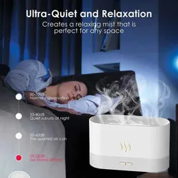 Humidifiers Air Flame Humidifier Usb Aromatherapy 3D Fire Flame Oil Diffuser New Design Ultrasonic Flame Air Humidifier