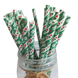 Copos descartáveis canudos bebendo plástico decorações extras de palha para o ano em casa Festa de floco de neve 25pcs suprimentos dobráveis com casos