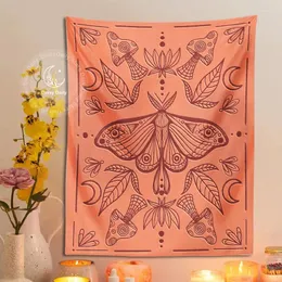 Tapestries Mushroom Moth Wall Tapestry Room Room Decore Decor