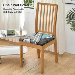 의자 커버 23 스타일 패드 커버 재사용 가능한 분리 가능한 소프트 스퀘어 쿠션 보호기 식당 보호 쉽게 설치하기 쉬운
