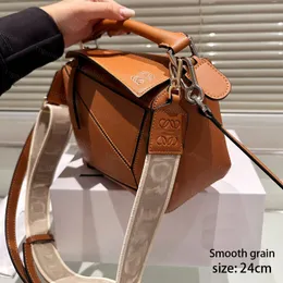 Top -Grad echte Leder -Fashion -Crossbody -Taschen für Frauen Loes Rätsel Designer Top Griff Taschen Umhängetasche mit zwei Trägern heiße beliebte Lady Luxushandtasche