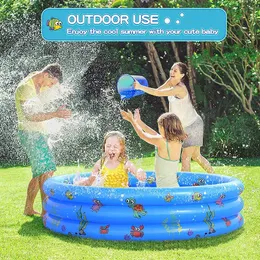 PVC -Baby -aufblasbarer Schwimmbad Kinder Spielzeug Sommer Spielzeug Soft Spaß tragbare Badewanne für Wasserspiel tragbare Kinder im Freien Sportspielzeug 240328