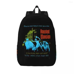 Zaino retrò vintage the haunted mansion laptop uomini donne book book bag per studenti universitari di Halloween ghost borse