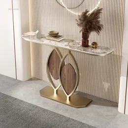 Nordic Light Luxury Hallway Console Table Home Living Room Entryway Table Simple Against the Wall Semicircular End View Platform