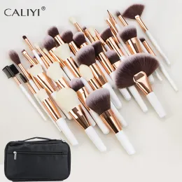 KITS CALIYI 40pcs Busine per trucco Strumenti di trucco morbido Fondazione per ombretto in polvere cosmetico Correttore Blush Flending Detail Eyebrow