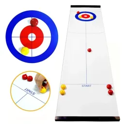 Giochi Giochi Mini Curling Table Curling Balling Ball Curling Game for Kid per adulti Family Travel Travel Curling Game
