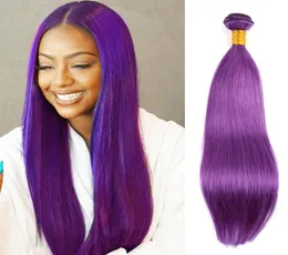 Purple Color Brazilian Virgin Hair Bundles Silky Straight Remy Virgin Human Hair Weft Weaves 3or4 pcslot Bella Hair7279587