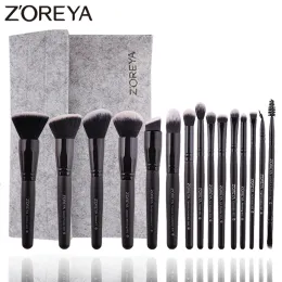 Shadow Zoreya 15pcs Bruscos de maquiagem Definir Fundação Woode Blush Natura