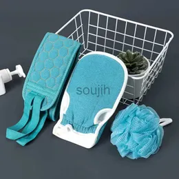 Аксессуары для ванн инструментов 3PCS/SET набор ванны с двойным полотенцем для ванны Стротые растирание грязевые перчатки для ванны набор полотенца