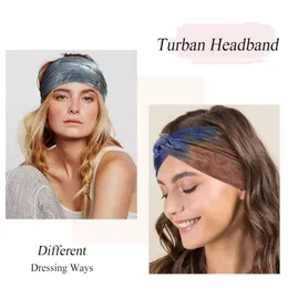 5 Pezzi Fasce Per Capelli Donna Extra Large – Turbante Elastico Boho In Morbido Poliestere