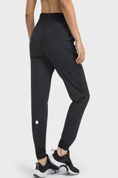 LL Mulheres Yoga Nona Pants Running Fitness Joggers Soft High Caist Elastic Casual Jogging Pants 4 Colors DL1982905259
