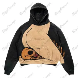 Kadın Hoodies y2k Seksi Kafatası Baskı Tasarım Hoodies Kadın Sokak Giyim Kadın Goth Sweatshirt Pamuk Koreli Punk Hip Hop Çiftleri Üst Kıyafetler 240413