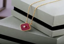 Luxury Jewelry Moissanite Chain Gold Necklace Clover Necklaces Designer Jewlery Gold Chains Jewellery Woman Link Collier Femme Col3582320