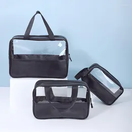 Bolsas de armazenamento Bolsa de lavagem portátil de viagem feminina transparente à prova d'água Pouca de maquiagem Organizador cosmético Mulheres de beleza Drop