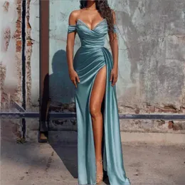 Casual Dresses 2024 Fashion Formal For Woman Prom Long Dress Evening Grown Party Slim Sexig ärmlös High Neck