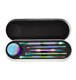 DHL DAB Tool Kit Wax Dabber Raucherzubehör Edelstahl -Set und 5 ml Silikonbehälter6569947