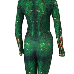 New Women Movie Aquaman Mera Queen Cosplay Costume Zentai Bodysuit Suit Jumpsuits