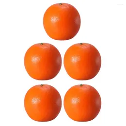 Decorative Flowers 5 Pcs Orange Model Fake Fruit Ornaments Accessories Adornments Foam Lifelike Oranges Simulated Models