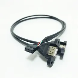 2024 A FEMPY bis Innen 9 Pin Header Adapter Hochgeschwindigkeit 30 cm/1ft 2 Dual -Port -USB -PCB -Motherboardkabel für PC -Mainboard für USB