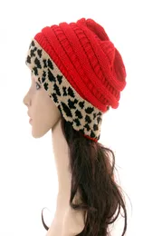 Cappelli a maglia leopardo da 11 colori Leopard Women Leopard Inverno Liopard Cappelli a maglia Cappello Calza Crociere Crochetto Crochetto unisex Cappuccio di lana unisex GGA360421474460