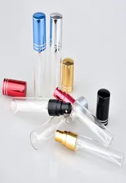 Bottiglia di profumo da 10 pcslot da 10 ml con atomizzatore contenitori cosmetici vuoti in vetro colorato portatili con spruzzatore per Travel3268538