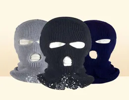 Radsportkappen Masken Dome Kameras Outdoor -Balaclavas Vollgesichtsbedeckung Maske warme Maske Herbst Räuber Kühle Strick Männer Kopfhals Cycling 6883502