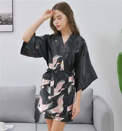 New Women Silk Satin short Wedding Bride Bridesmaid Robe Kimono Robe Feminino Bath Robe Large Size Peignoir Femme Sexy Bathrobe 208573978