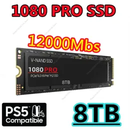 Caixas Original 1080Pro NVME SSD 8TB PCIE 5.0 M.2 2280 Estado sólido interno Drive 4TB 2TB Disco rígido para laptop PC Gaming Computador/ps5