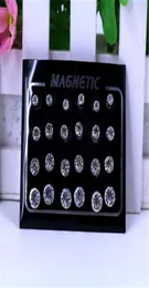 Forte Magnet Magnetic Therapy Health Ear Stud para homens Mulheres zircão de brincos não perfuradores Jóias punk jóias Punk20796223226945