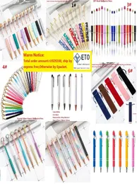 التسامي الإبداعي DIY Big Freef Tube Point Pens Metal Pen Selflilling Glitter Griding Flower Crystal Pen Student WR4663272