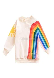 Crianças Boletom Rainbow Sweaters Tassel Crianças Tops Tops de manga longa Camisetas de desenho animado de 2019 Autumn Spring Tees Crianças Roupas 3CO9634646