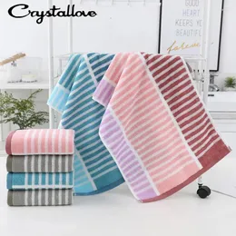 Ręcznik Crystallove Pure Bawełna prosta moda pasiaste paski dopasowanie kolorów 34 74 cm w łazience plażowej łazienki