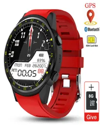 GPS Smart Watch Men con fotocamera della scheda SIM F1 Smartwatchs di rilevamento cardiaco Sport Telefono Connected Watch Android IOS Clock1628952