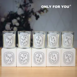 Clear pachneted Candle Companion Gift Dift Dift Zapach Europejski w stylu romantycznym lampy świec kadzidło ręcznie robiony wosk sojowy