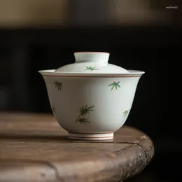 Tee -Sets chinesischer Stil Luxusgeschirr Gaiwan Premium Tragbarer Küchenreisen Juego de Te Tea Service