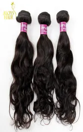 Onda de água indiana ondulada tecedão de cabelo virgem 3Pieces lote não processado Virgem Ra Virgem Indiana Remy Natural Wavy Wavy Human Hair Weave8817505