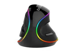 Delux M618 mais com fio mouse vertical mouse óptico RGB Light 4000 DPI para laptop de computador Gaming4918048