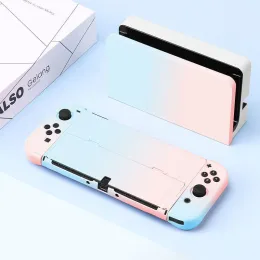 Nintendo Switch OLED CASE 보호 케이스 커버 닌텐도 스위치 OLED 화이트 도크에 대한 하드 쉘 PC에 대한 새로운 사례