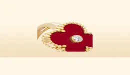 Lucky Clover Ring Fourleaf Cleef Love Gold Rings for Women Mens Luxury Wedding Rings3061659