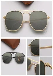 Гексагональные женские солнцезащитные очки двойной мост щит Adumbral Mens Sun Glasses с кожаным корпусом и розничной пакетом 2871313