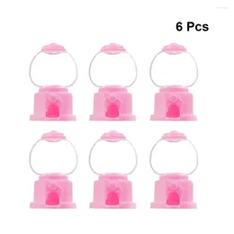 Speicherflaschen 6PCS Gumball Machine 3 -Zoll -Süßwarenspender Bubble Bank für Kinderpartybevorzugungen () Bonbonniere