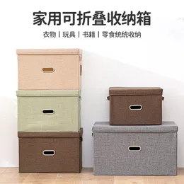 2024 5 tamanhos Cubo Caixa de armazenamento dobrável não tecida para caixas de armazenamento de tecidos com tampa Organizador de berçário de armários de armário de tampa - para