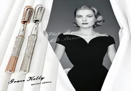 LGP Grace Kelly Dark Purple Rollerball Ballpoint Pen с слезами формой алмазной каменной зажим написания гладкой Actress3842315